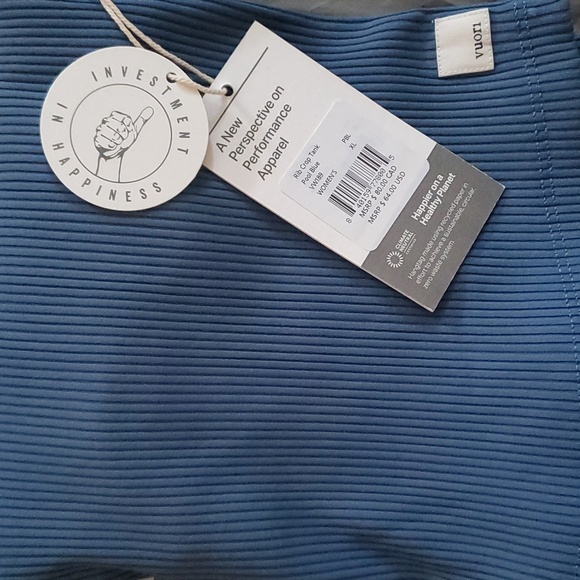 Vuori Rib Crop Tank - Pool Blue - Picture 4 of 4